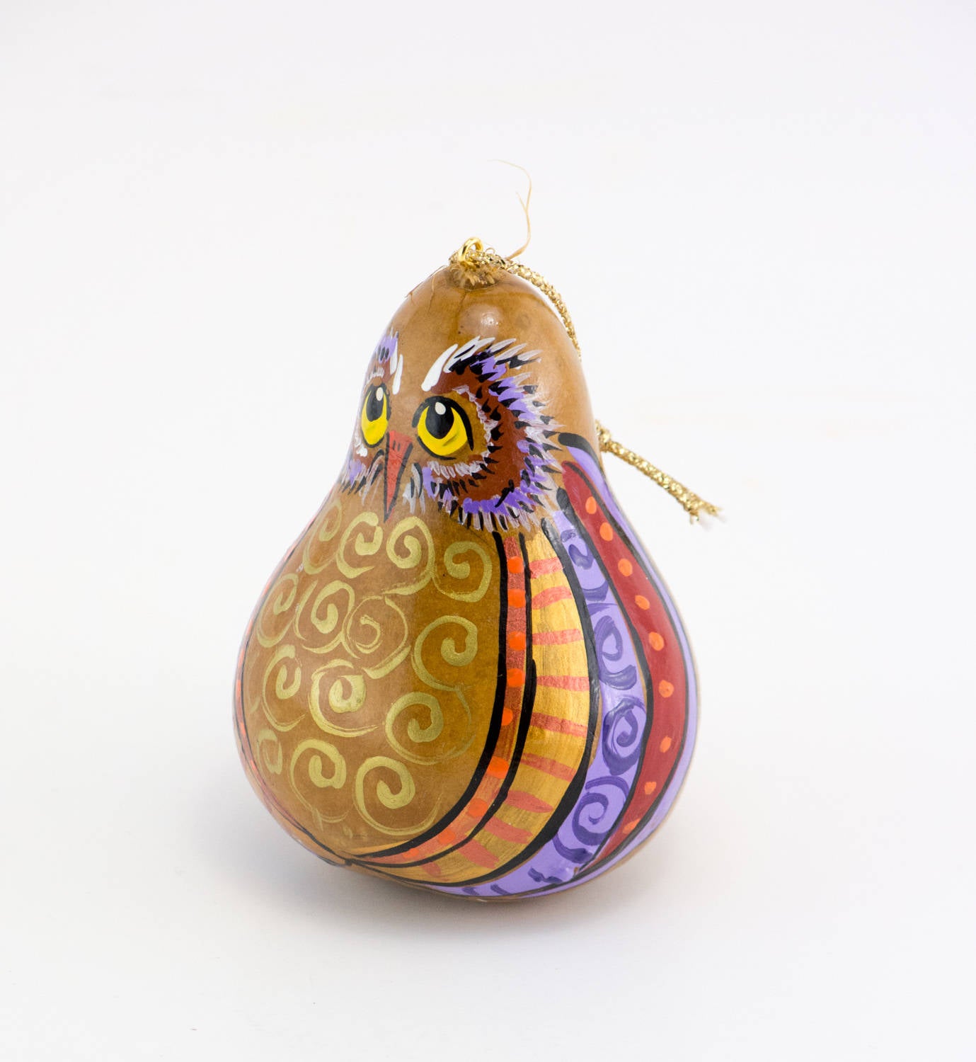 Owl Lover Gift, Owl Ornament, Painted gourd, Gourd art, Owl painting, Owl decor, Owl Love you Forever, Handmade, OOAK - Gourdaments