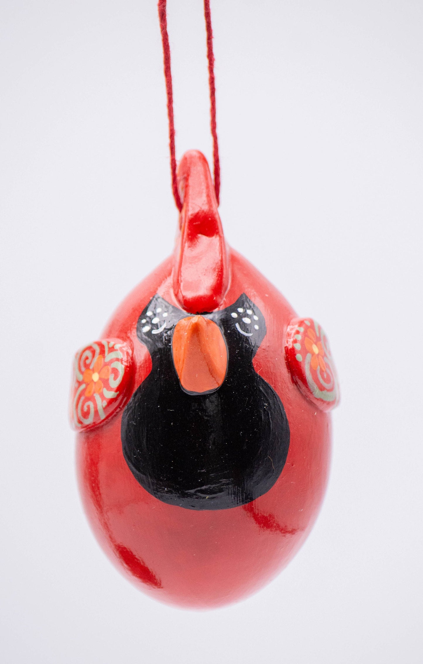 Red Cardinal Ornament - Gourd Art - Cardinal