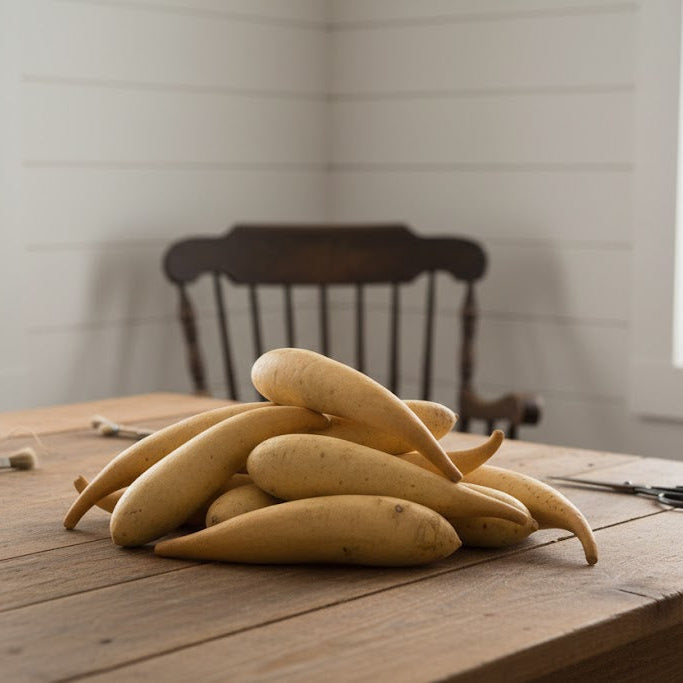 Dried Banana gourds on table ready for crafting and painting