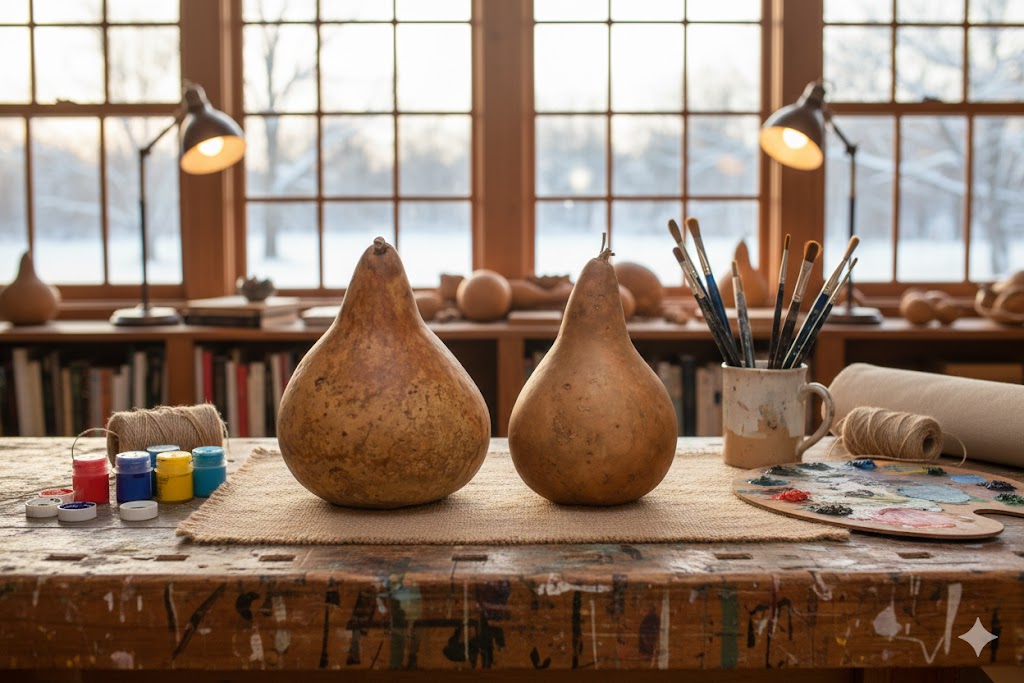 Dried Purple Martin Gourd – Natural Rustic Craft Gourd (5–10" Diameter)