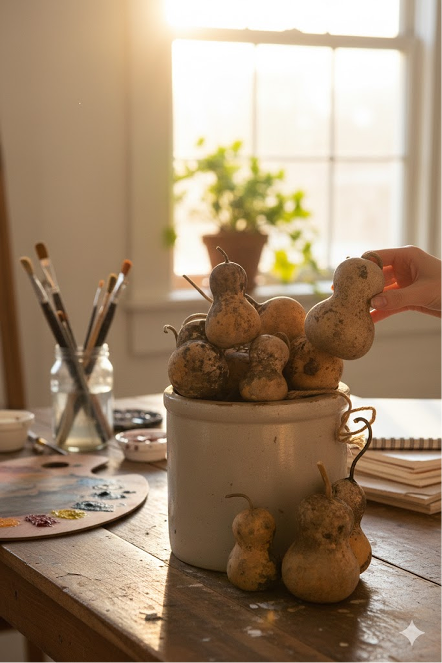 Primitive Mini Bottle Gourds - Bag of 24