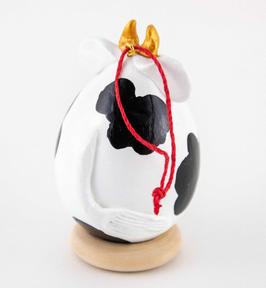 Handmade Cow Gourd Ornament 