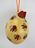 Cat Gourd Ornament - Goldfish Design - Orange Cat - Handmade