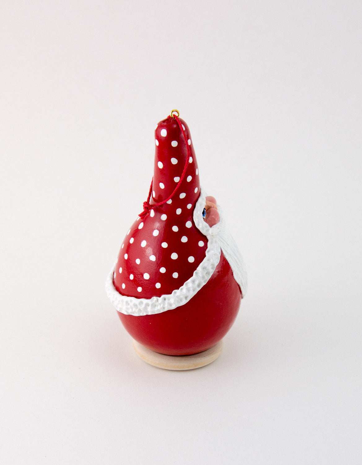 Santa Ornament,  Gourd Art, Christmas Tree Decoration, Father Christmas Ornament,  Old World Santa,  Santa Claus,  Holiday Ornament - Gourdaments