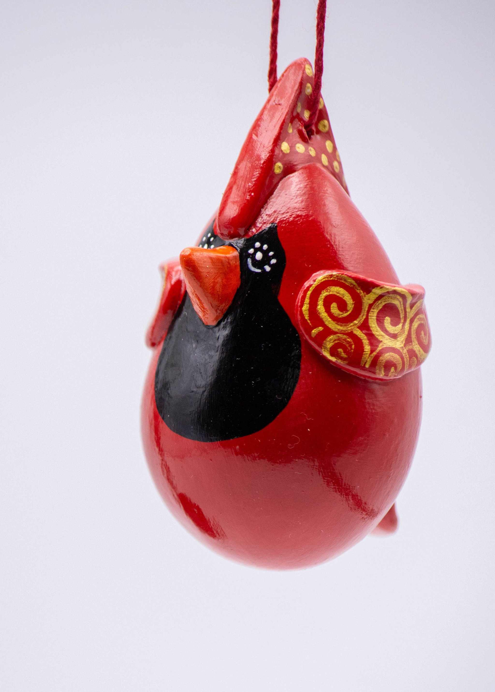 Red Cardinal Ornament Side Veiw