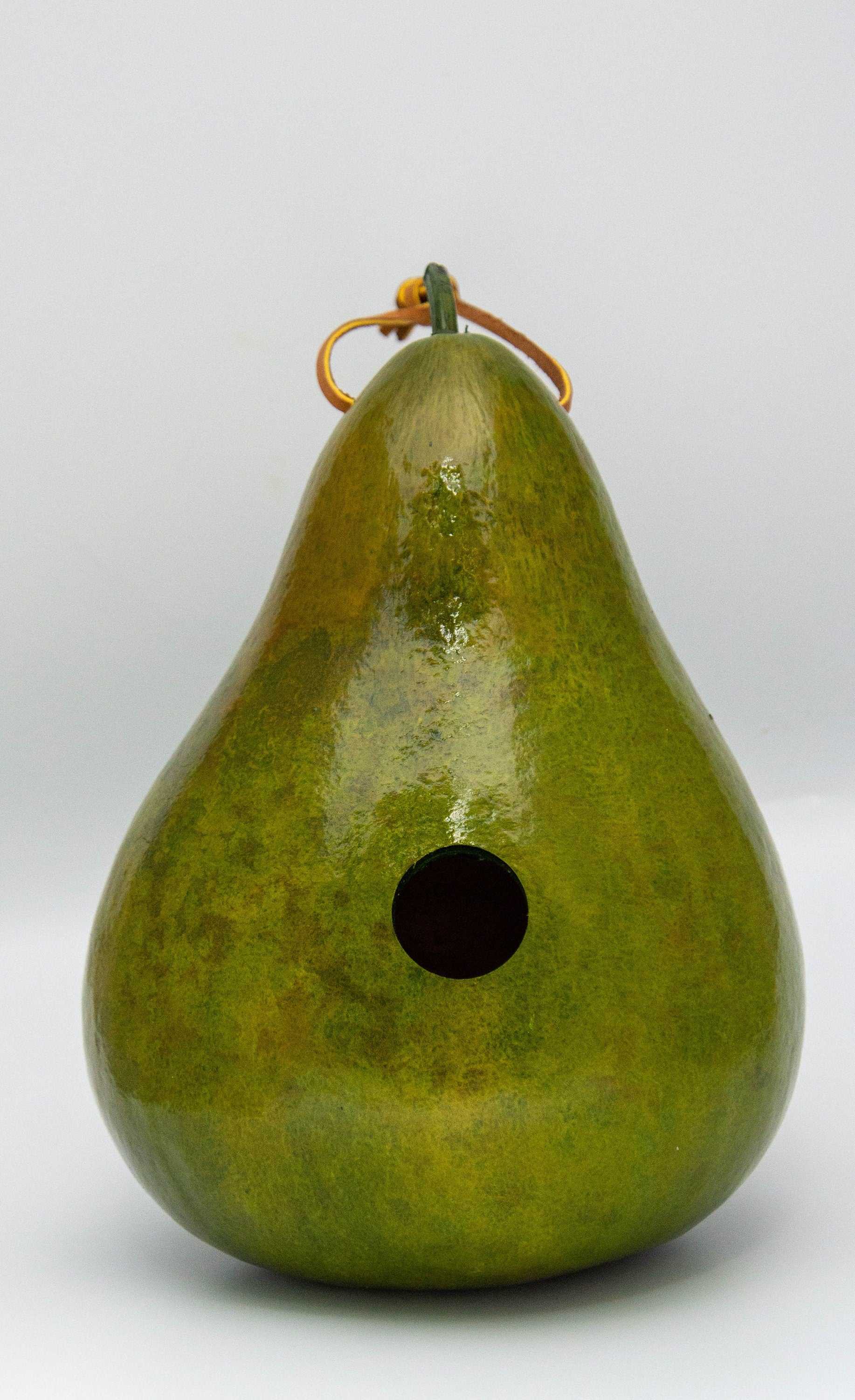 Gourd Birdhouses Handmade Set of 3 Red, Yellow and Green