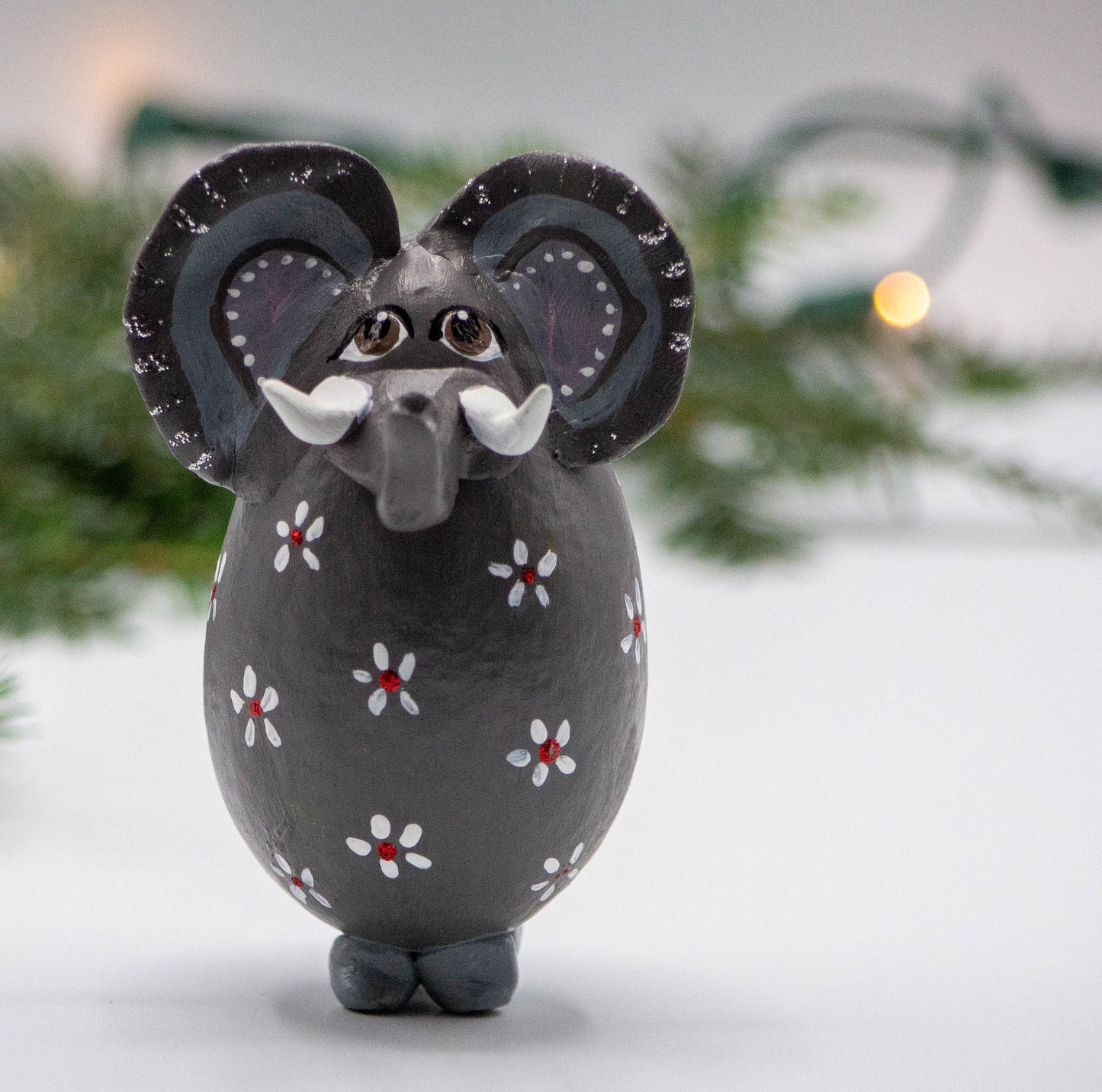 Elephant Ornament -  Gourd Art - Handmade