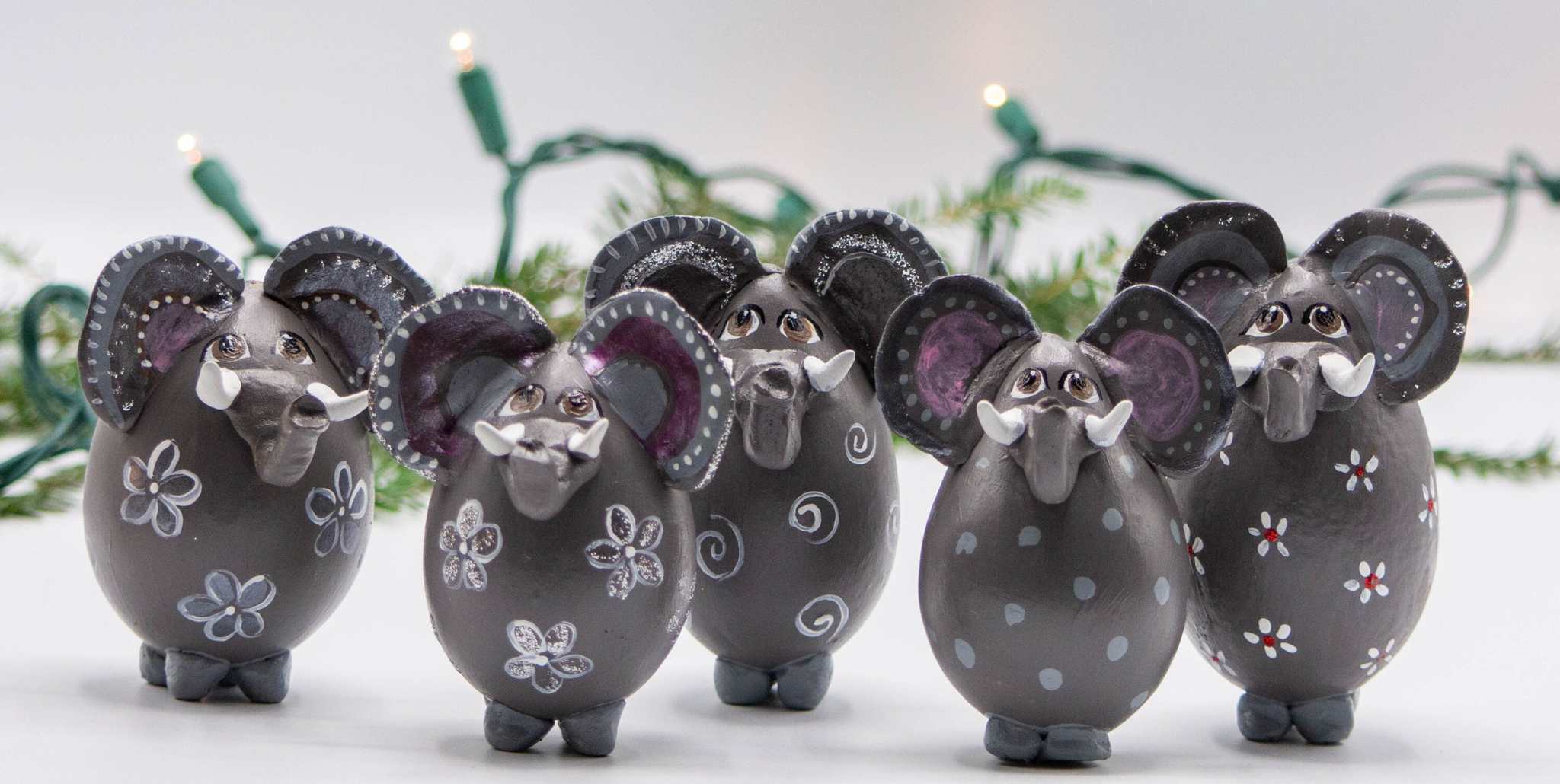 Elephant Ornament -  Gourd Art - Handmade