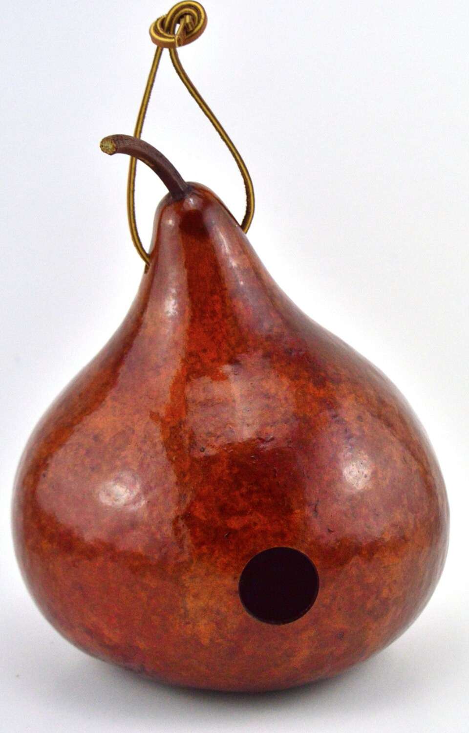 Gourd Birdhouse - Handmade - Mahogany