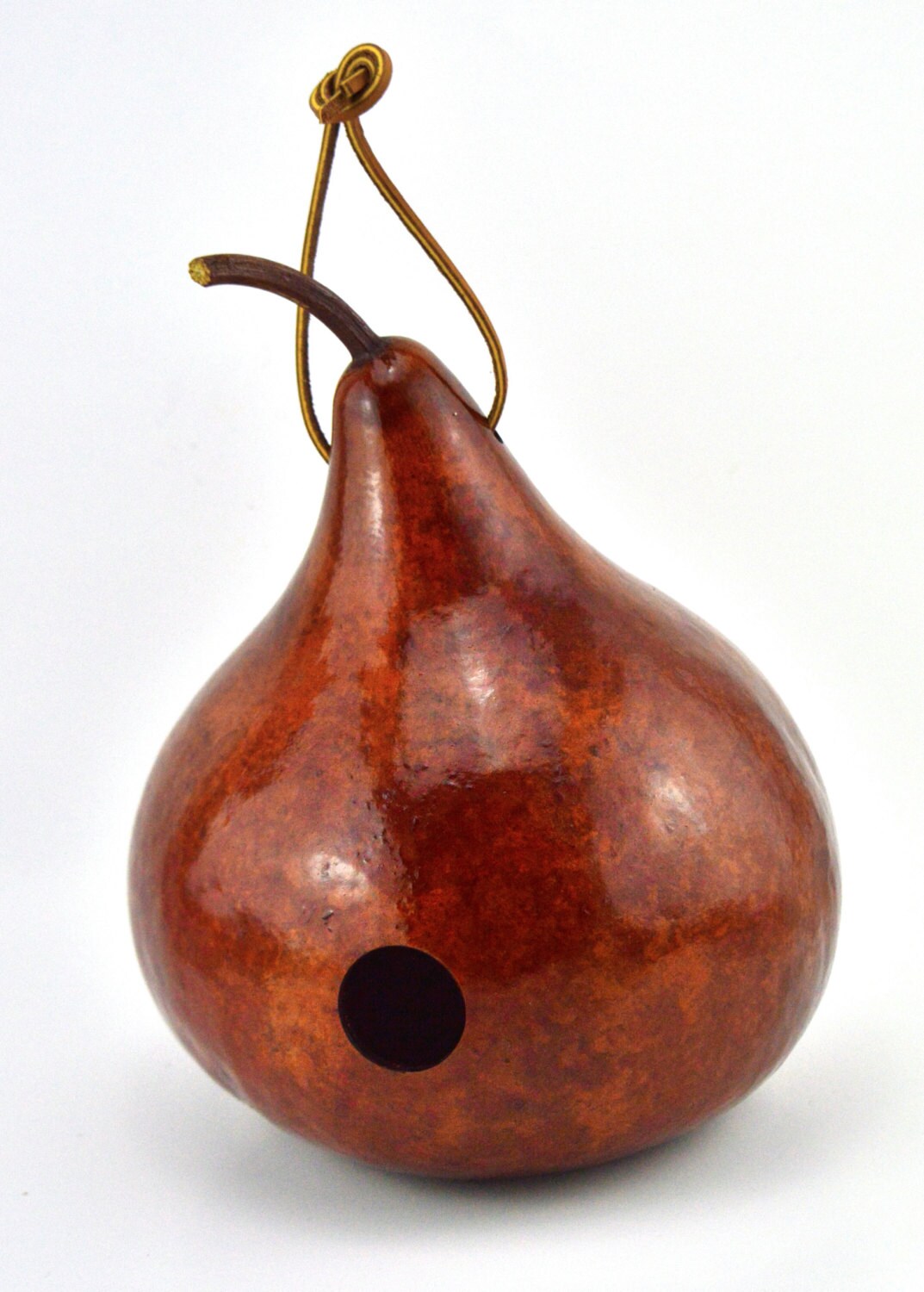 Gourd Birdhouse - Handmade - Mahogany