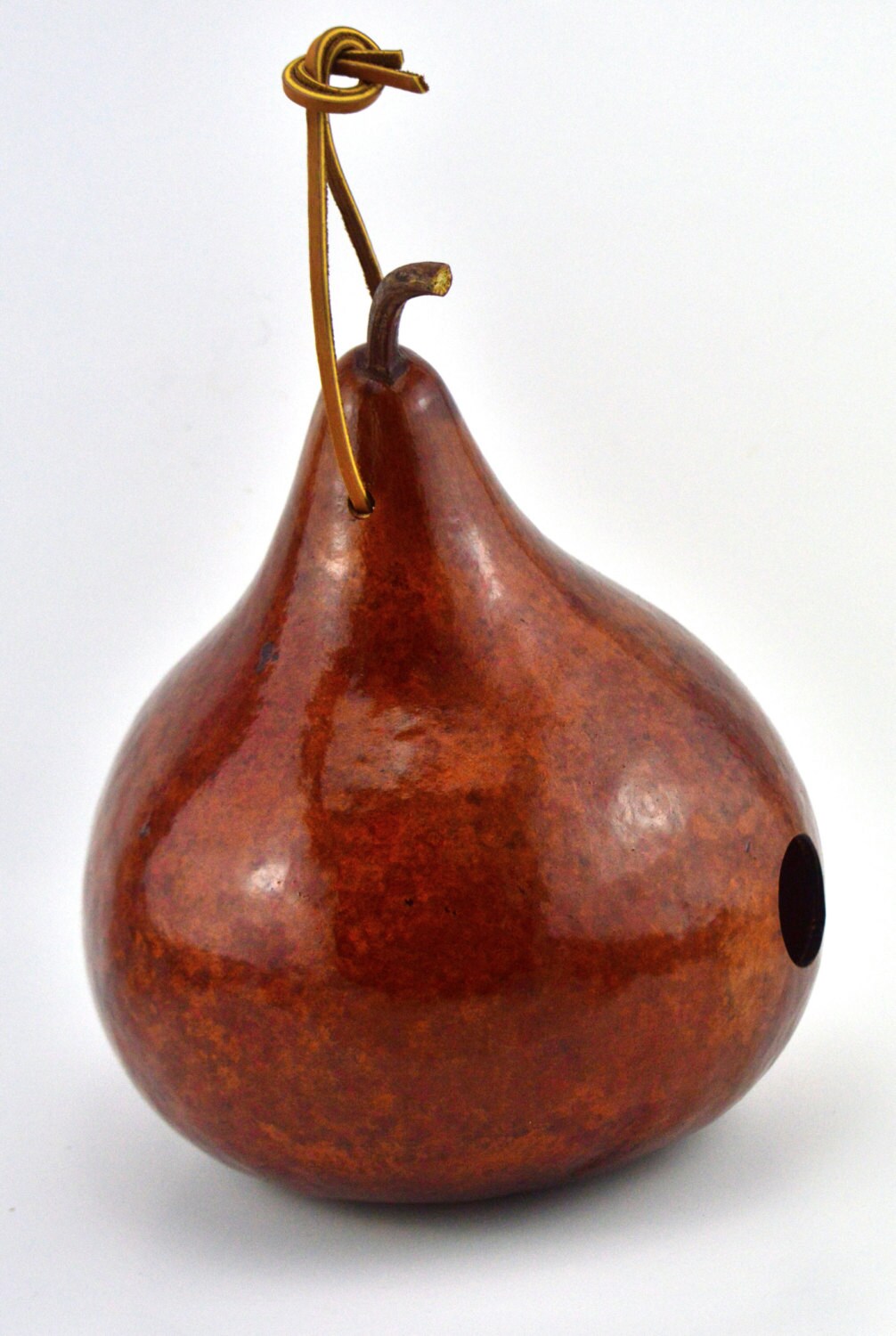 Gourd Birdhouse - Handmade - Mahogany
